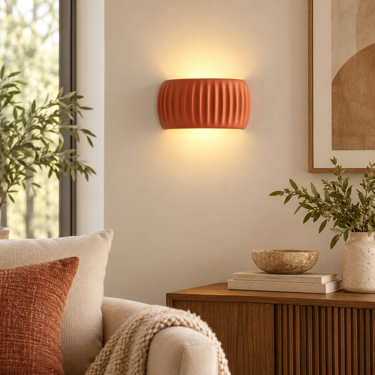 Applique Murale Design en Résine Crème | Crémea
