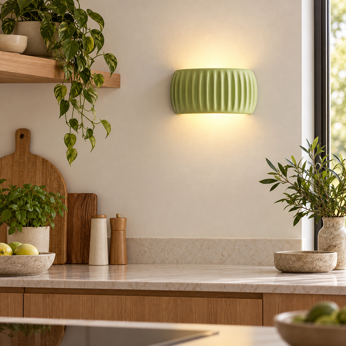 Applique Murale Design en Résine Crème | Crémea