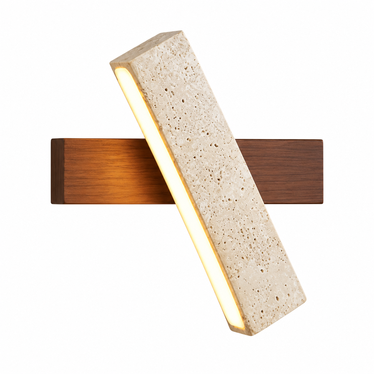 Applique Murale Design Travertin et Bois |Travi
