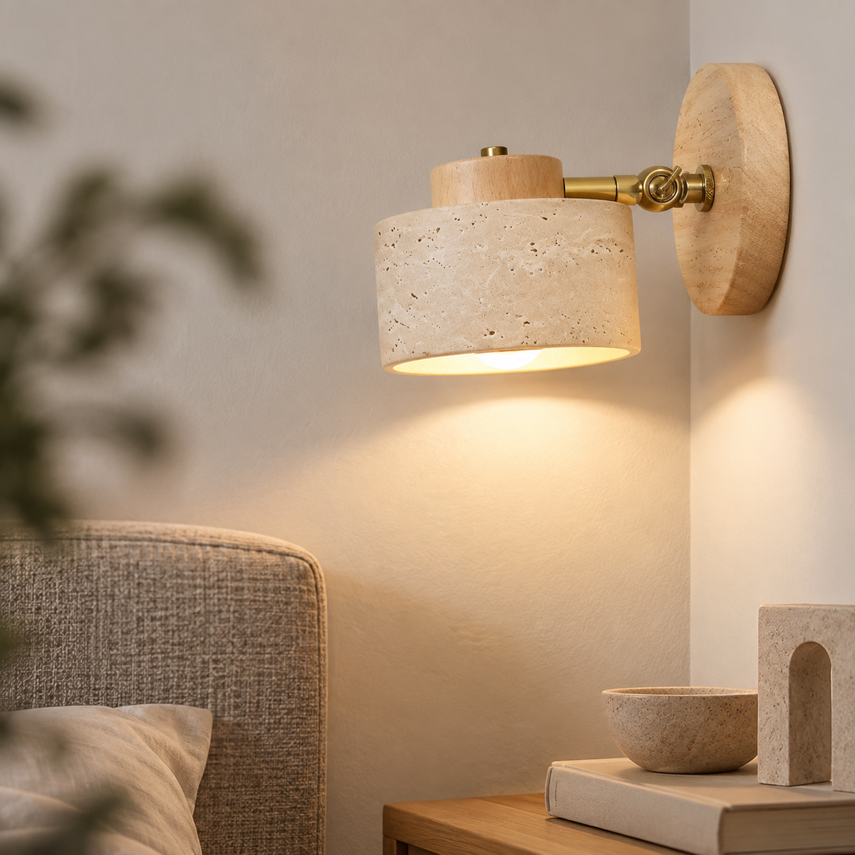 Applique Murale Scandinave Bois avec Interrupteur | Sylva