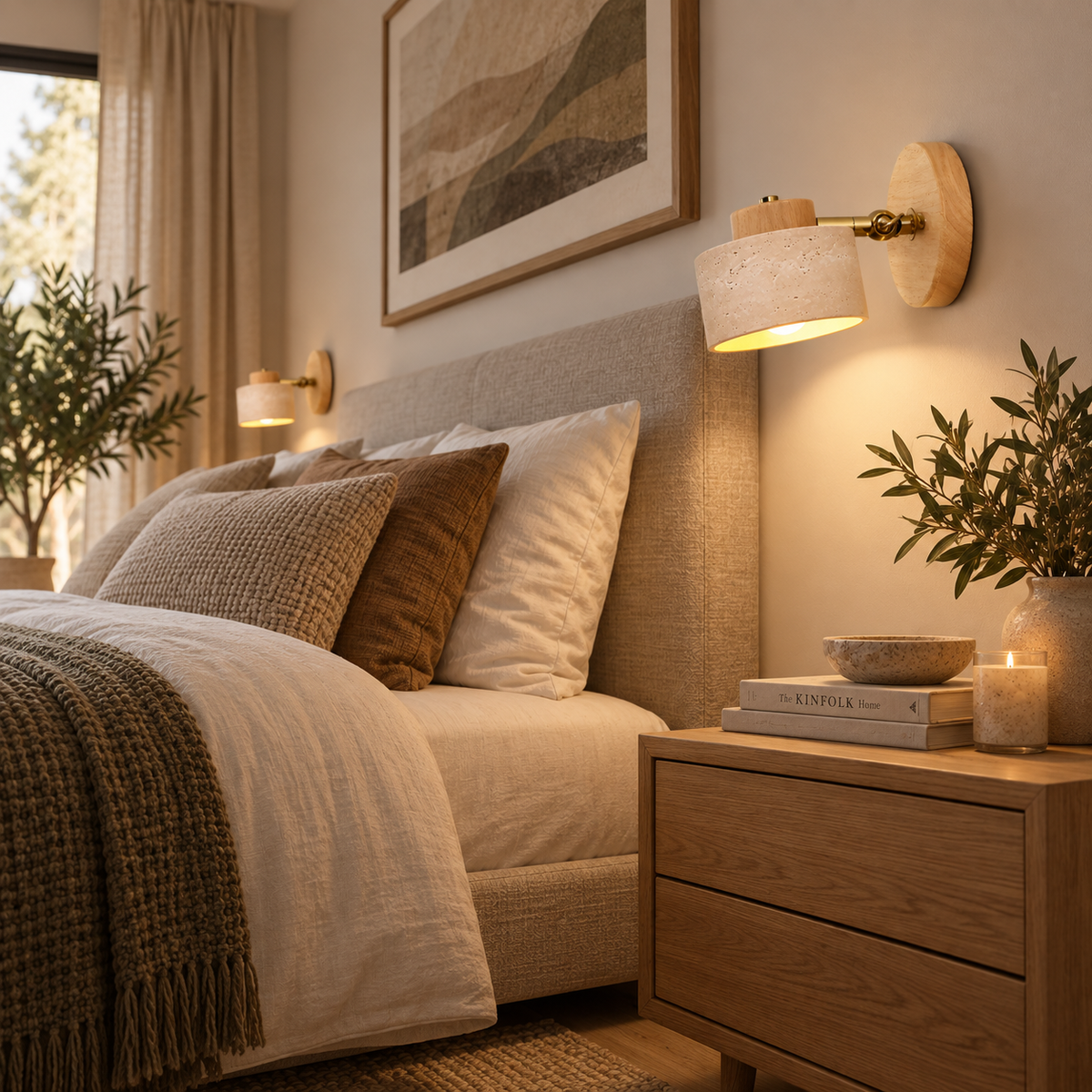 Applique Murale Scandinave Bois avec Interrupteur | Sylva