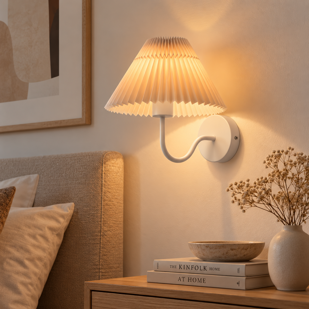 Applique Murale Vintage Abat-jour Plissé | Lucie